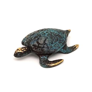 Réz figura teknős antik 5cm, Otthon & Életmód, Dekoráció, Dísztárgy, , MESKA