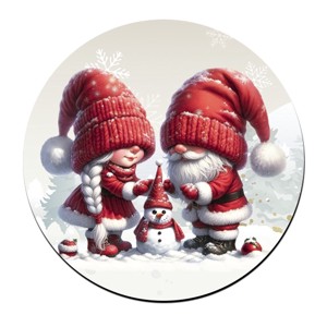 Építsünk hóembert, karácsonyi manók mintás bögre alátét, , , MESKA