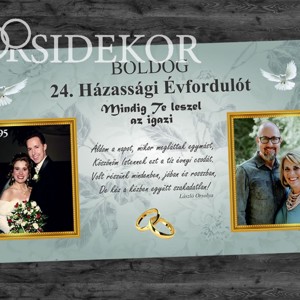 AKKOR ÉS MOST SZÜRKE Házassági évforduló tábla, Otthon & Életmód, Dekoráció, Kép & Falikép, Táblakép, , MESKA