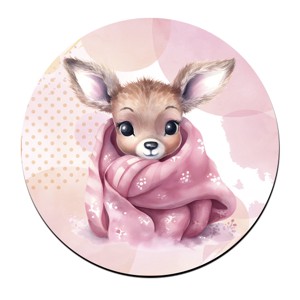 Pink Cuki őzike mintás bögre alátét - Meska.hu