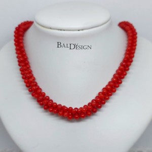 Piros korall nyaklánc, , , MESKA
