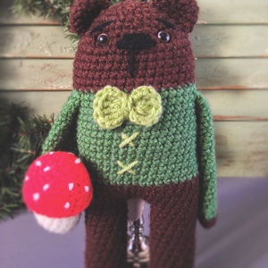 Bazsi a gombász medve -  - Meska.hu