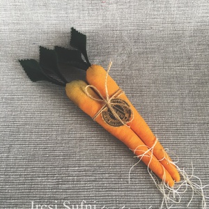 Sárgarépa textilből (1 csomag = 2 db répa) -  - Meska.hu