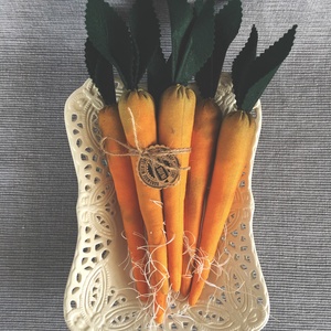 Sárgarépa textilből (1 csomag = 2 db répa) -  - Meska.hu