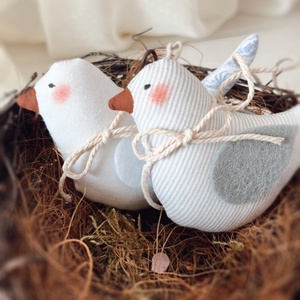 Textil madarak  tavaszi dekoráció , Otthon & Életmód, Dekoráció, Fali és függő dekoráció, Függődísz, Varrás, MESKA