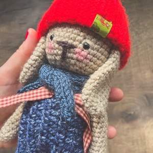 Pepi nyuszi / horgolt - amigurumi, Játék & Sport, Plüssállat & Játékfigura, Nyuszi, Baba-és bábkészítés, Horgolás, MESKA