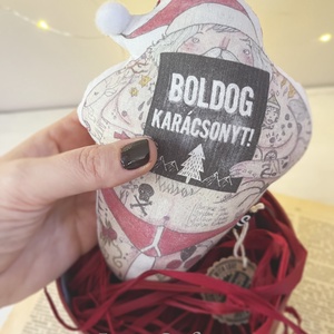 Tetovált Mikulás kisgatyában - karácsony - karácsonyi lakásdekoráció - karácsonyfadíszek - Meska.hu