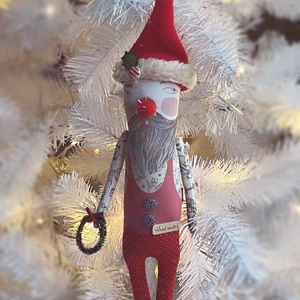 Tetkós Miki, Karácsony, Karácsonyi lakásdekoráció, Karácsonyi ajtódíszek, Fotó, grafika, rajz, illusztráció, Varrás, MESKA