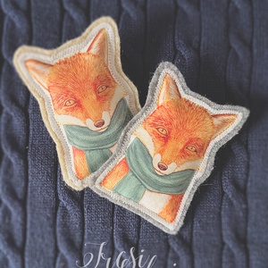 Róka Úr kitűző - ékszer - kitűző és bross - kitűző - Meska.hu