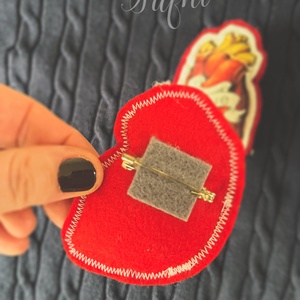 Vintage szív kitűző - ékszer - kitűző és bross - kitűző - Meska.hu