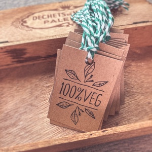 Címke csomag kézműveseknek - 100% VEG -, DIY (Csináld magad), Egységcsomag, Fotó, grafika, rajz, illusztráció, MESKA