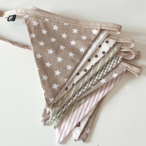 Textil zászló girland / bunting / zászló füzér , Otthon & Életmód, Dekoráció, Fali és függő dekoráció, Falra akasztható dekor, Varrás, MESKA