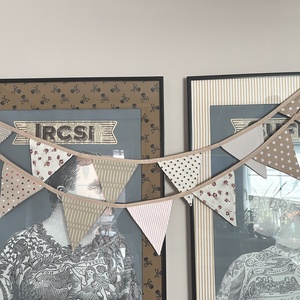 Textil zászló girland / bunting / zászló füzér  - otthon & életmód - dekoráció - fali és függő dekoráció - falra akasztható dekor - Meska.hu