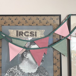 Textil zászló girland / bunting / zászló füzér - otthon & életmód - dekoráció - fali és függő dekoráció - falra akasztható dekor - Meska.hu