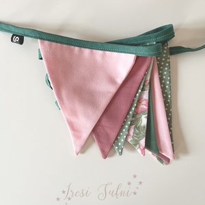Textil zászló girland / bunting / zászló füzér, Otthon & Életmód, Dekoráció, Fali és függő dekoráció, Falra akasztható dekor, Varrás, MESKA