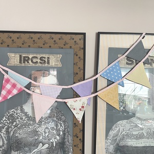 Textil zászló girland / bunting / zászló füzér - Meska.hu