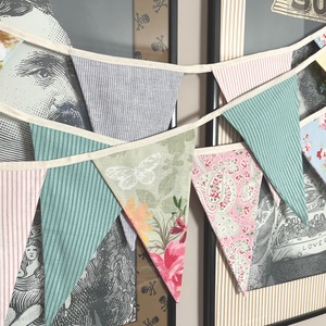 Textil zászló girland / bunting / zászló füzér, Otthon & Életmód, Dekoráció, Fali és függő dekoráció, Falra akasztható dekor, Varrás, MESKA