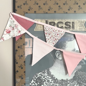 Textil zászló girland / bunting / zászló füzér, Otthon & Életmód, Dekoráció, Fali és függő dekoráció, Falra akasztható dekor, Varrás, MESKA