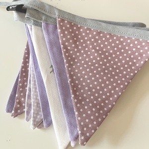 Textil zászló girland / bunting / zászló füzér - otthon & életmód - dekoráció - fali és függő dekoráció - falra akasztható dekor - Meska.hu