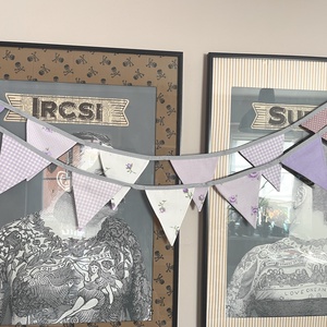 Textil zászló girland / bunting / zászló füzér - otthon & életmód - dekoráció - fali és függő dekoráció - falra akasztható dekor - Meska.hu