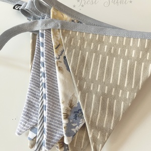 Textil zászló girland / bunting / zászló füzér - otthon & életmód - dekoráció - fali és függő dekoráció - falra akasztható dekor - Meska.hu