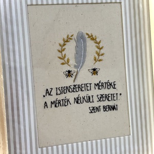 Hímzett kép keresztelőre - otthon & életmód - dekoráció - kép & falikép - vászonkép - Meska.hu