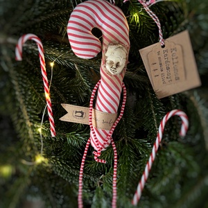Handmade karácsonyi dekor  egyedi cukorpálca emberke - Meska.hu