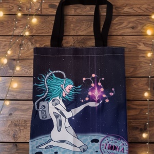 Világok felfedezője egyedi grafikás bevásárlótáska - táska & tok - bevásárlás & shopper táska - shopper, textiltáska, szatyor - Meska.hu