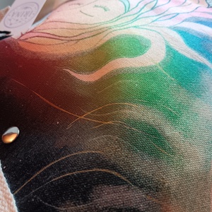 Irina asztronauta színeváltozása egyedi illusztrált válltáska - táska & tok - kézitáska & válltáska - vállon átvethető táska - Meska.hu