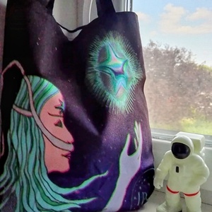 Csillagom kétoldalas, egyedi grafikás bevásárlótáska - Meska.hu