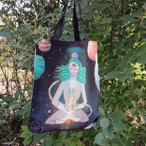 Kozmikus harmónia kétoldalas, egyedi grafikás bevásárlótáska - táska & tok - bevásárlás & shopper táska - shopper, textiltáska, szatyor - Meska.hu