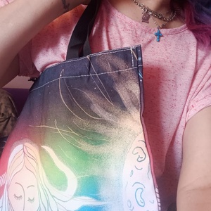 Irina asztronauta színeváltozása kétoldalas, egyedi grafikás bevásárlótáska - táska & tok - bevásárlás & shopper táska - shopper, textiltáska, szatyor - Meska.hu