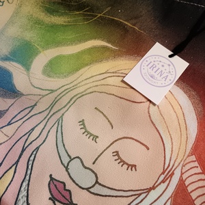 Irina asztronauta színeváltozása kétoldalas, egyedi grafikás bevásárlótáska - táska & tok - bevásárlás & shopper táska - shopper, textiltáska, szatyor - Meska.hu