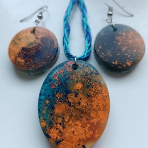 Nebula epoxigyanta ékszerszett, Ékszer, Ékszerszett, Ékszerkészítés, Fonás (csuhé, gyékény, stb.), MESKA