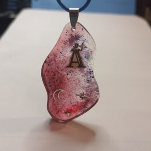 Csillagbetűk egyedi monogramos epoxigyanta medál - ékszer - nyaklánc - monogram & névnyaklánc - Meska.hu