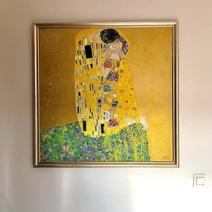 Gustav Klimt - A csók   - művészet - festmény - olajfestmény - Meska.hu