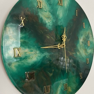 Epoxy, epoxi gyantával készült faliora, csendes mechanizmus, 40cm,   - otthon & életmód - dekoráció - fali és függő dekoráció - falióra & óra - Meska.hu