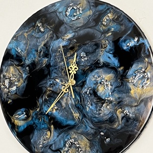Epoxy, epoxi gyanta fali óra galaxis , Otthon & Életmód, Dekoráció, Fali és függő dekoráció, Falióra & óra, Festészet, MESKA