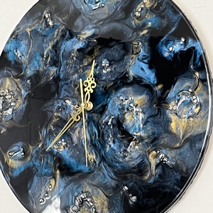 Epoxy, epoxi gyanta fali óra galaxis  - otthon & életmód - dekoráció - fali és függő dekoráció - falióra & óra - Meska.hu