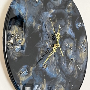 Epoxy, epoxi gyanta fali óra galaxis  - otthon & életmód - dekoráció - fali és függő dekoráció - falióra & óra - Meska.hu