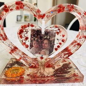 Epoxy gyántaból képkeret szív alakú, különleges disz, Művészet, Fotográfia, Eseményfotó, , MESKA