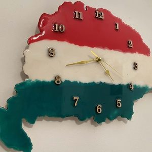 Epoxy, epoxi gyantából készült fali óra, csendes mechanizmus   - otthon & életmód - dekoráció - fali és függő dekoráció - falióra & óra - Meska.hu