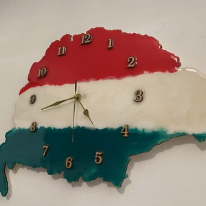 Epoxy, epoxi gyantából készült fali óra, csendes mechanizmus   - otthon & életmód - dekoráció - fali és függő dekoráció - falióra & óra - Meska.hu