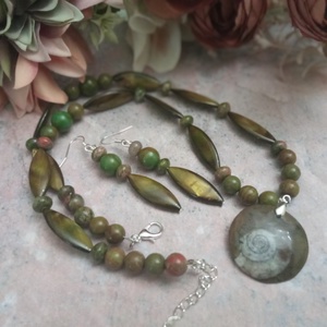 FÉLDRÁGAKŐ/ÁSVÁNY/ -szett - ékszer - ékszerszett - Meska.hu