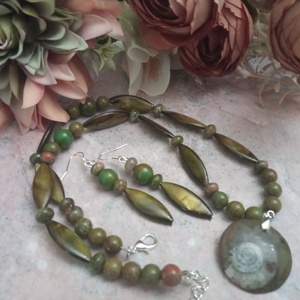 FÉLDRÁGAKŐ/ÁSVÁNY/ -szett - ékszer - ékszerszett - Meska.hu