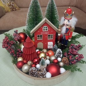 Karácsonyi asztaldísz - karácsony - karácsonyi lakásdekoráció - ünnepi asztaldekoráció - Meska.hu