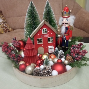 Karácsonyi asztaldísz - karácsony - karácsonyi lakásdekoráció - ünnepi asztaldekoráció - Meska.hu