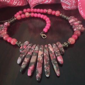 FÉLDRÁGAKŐ/ÁSVÁNY/ -GYÖNGYSOR - ékszer - nyaklánc - medálos nyaklánc - Meska.hu