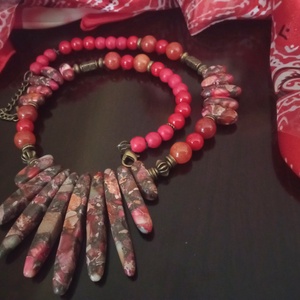 FÉLDRÁGAKŐ/ÁSVÁNY/ -GYÖNGYSOR - ékszer - nyaklánc - medálos nyaklánc - Meska.hu