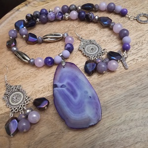 FÉLDRÁGAKŐ/ÁSVÁNY/ -SZETT - ékszer - ékszerszett - Meska.hu